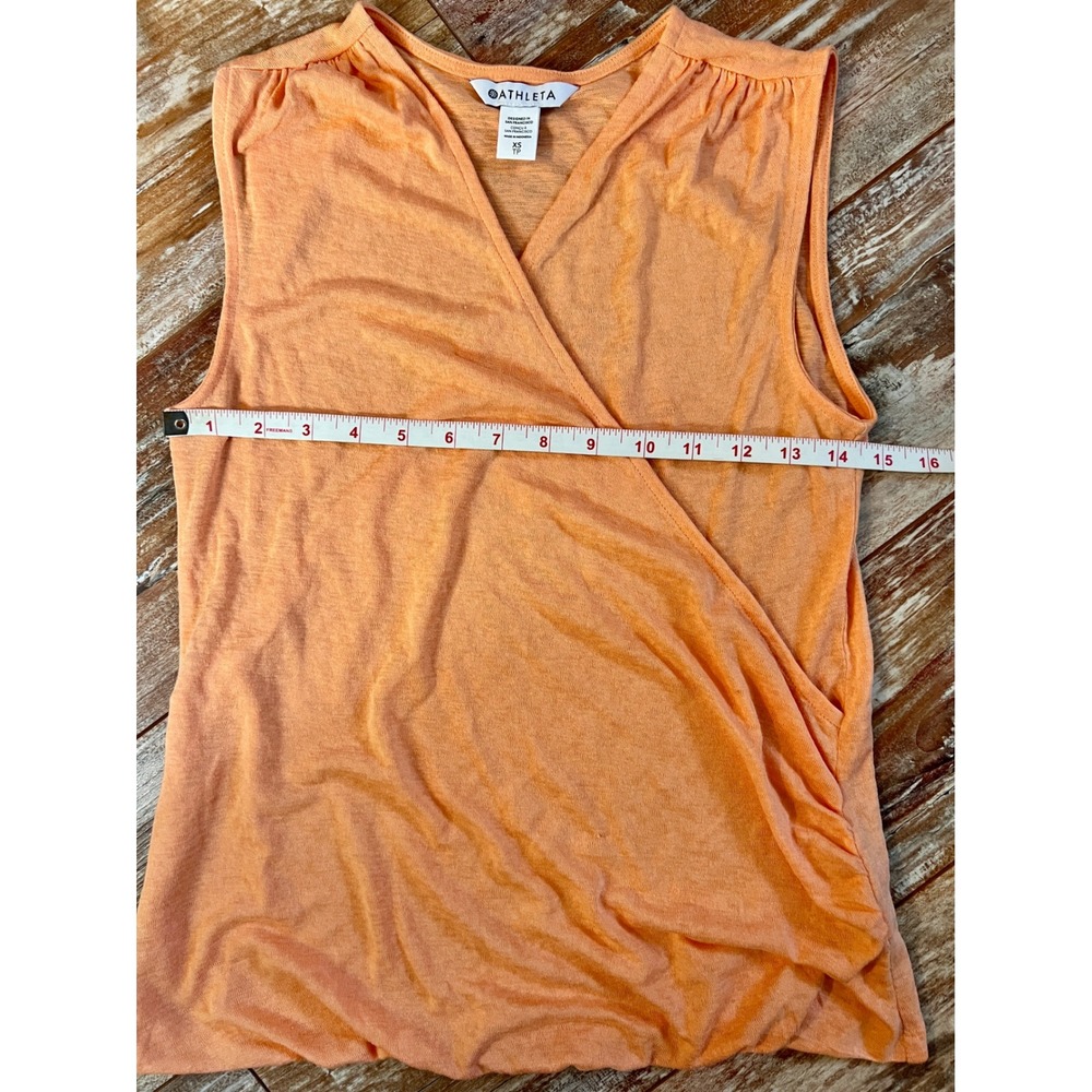 Athleta Breezy Wrap Tank Top XS Peach Sleeveless Modal Blend Lightweight - Picture 6 of 10